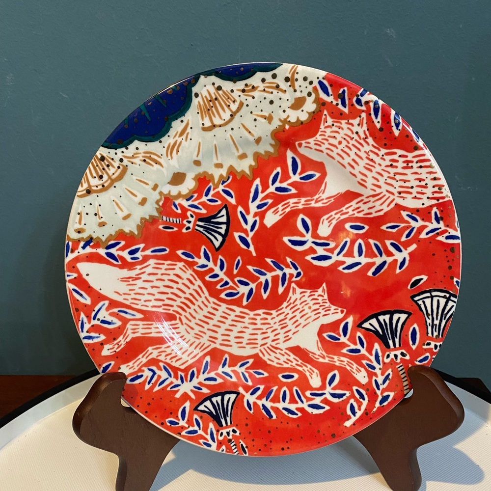 Anthropologie Pancha Fox bone china canapé dessert plate - Picture 3 of 7